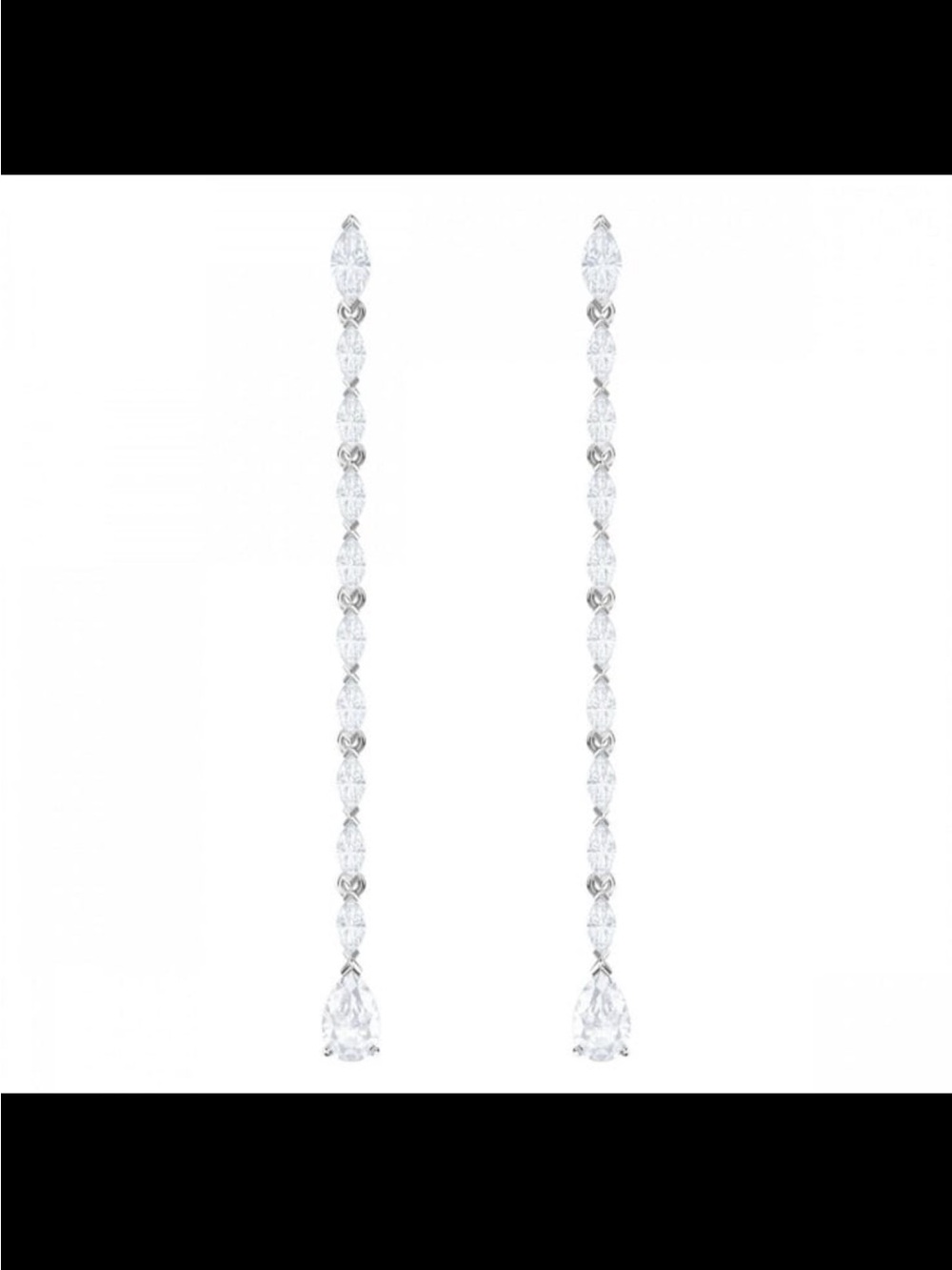 Genuine Swarovski Crystal Louison Rhodium Earrings 5409732 #1786